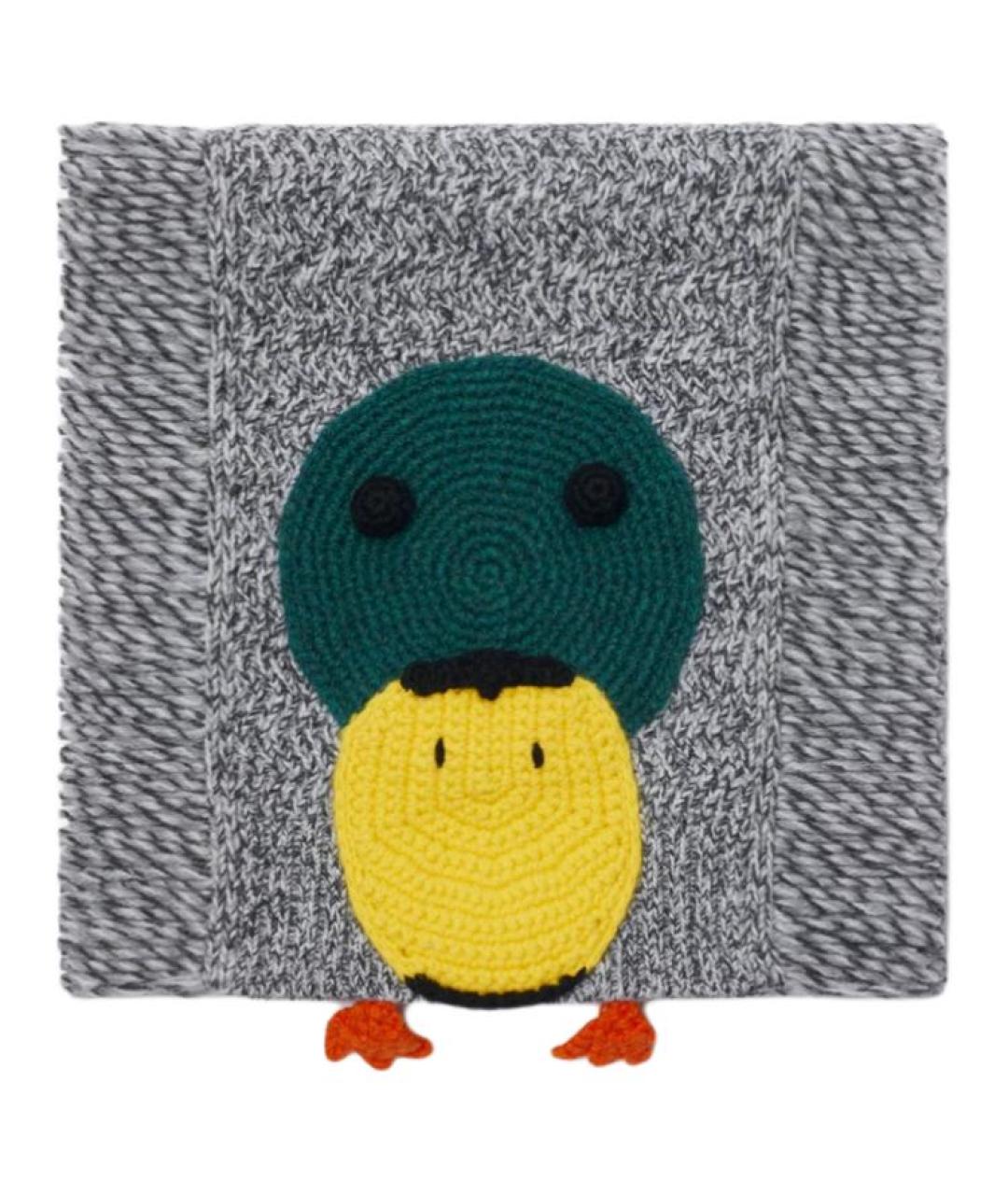 BURBERRY Серый шерстяной шарф, фото 2