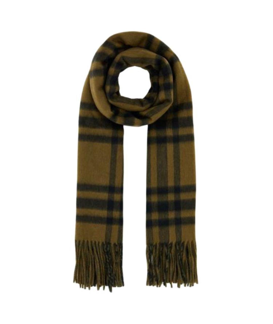 BURBERRY Коричневый кашемировый шарф, фото 1