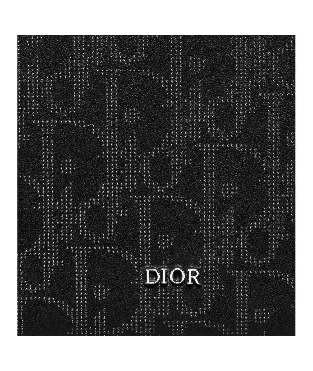 CHRISTIAN DIOR Черная кожаная папка для документов, фото 6