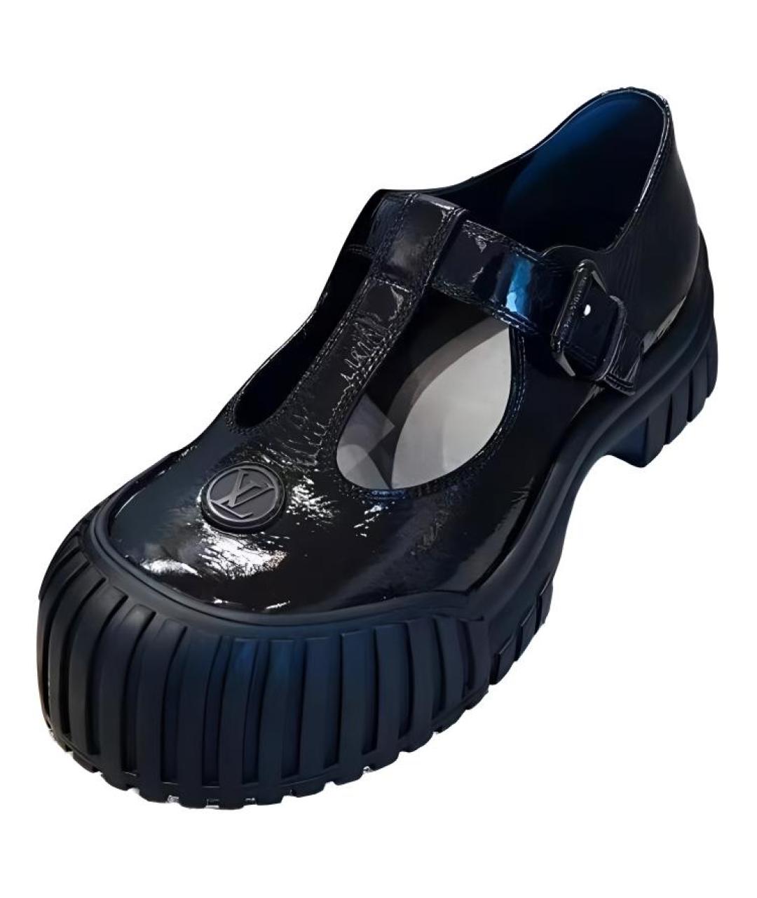 LOUIS VUITTON Черные кожаные туфли, фото 3