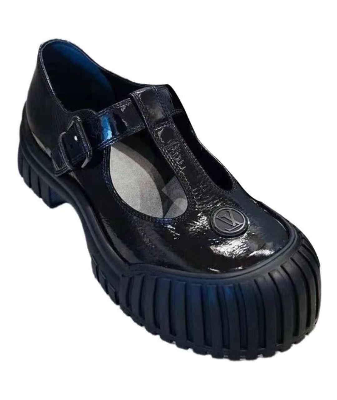 LOUIS VUITTON Черные кожаные туфли, фото 2