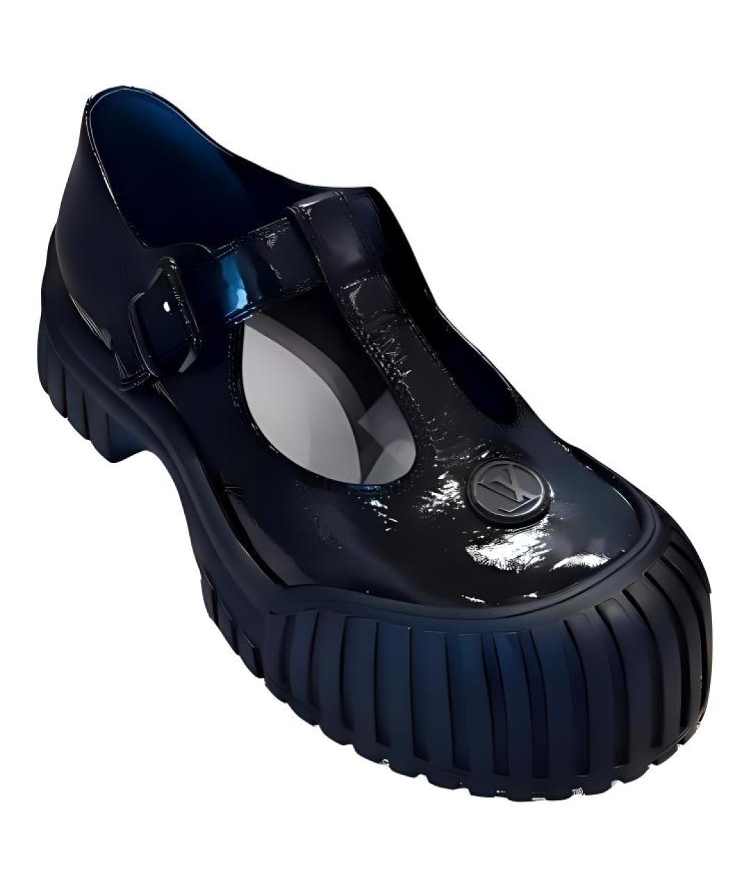 LOUIS VUITTON Черные кожаные туфли, фото 4