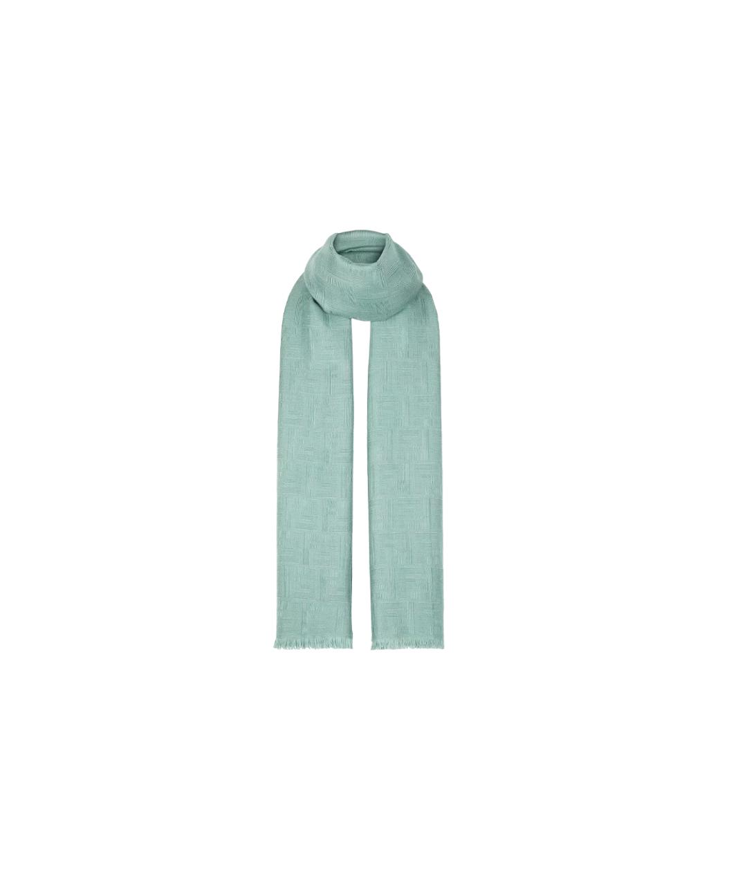 FENDI Бирюзовый шарф, фото 3