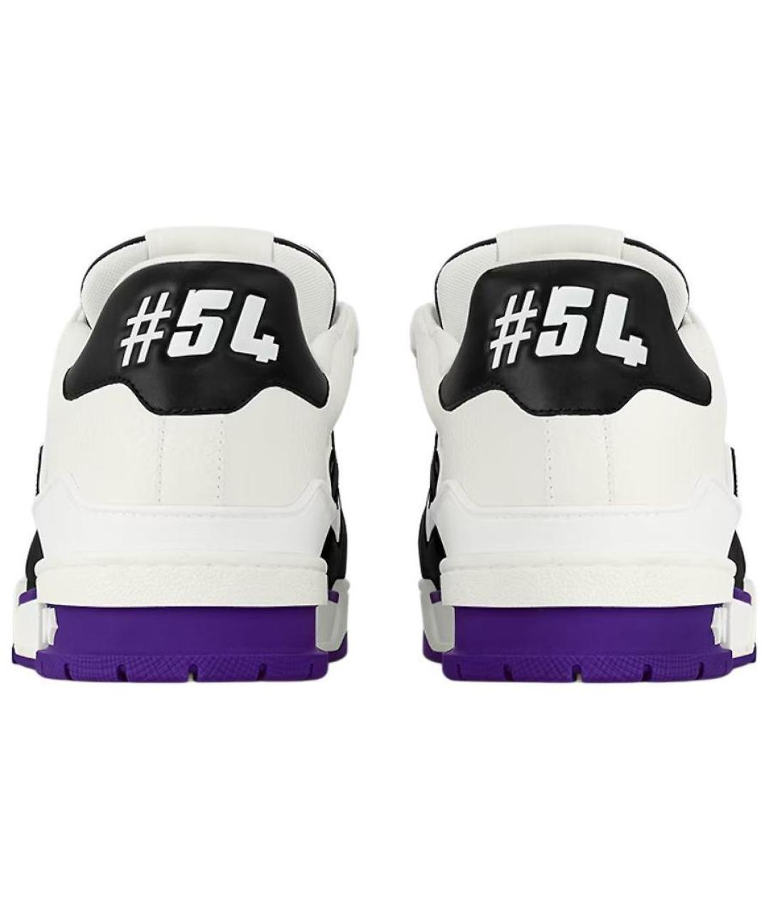 LOUIS VUITTON Белые кожаные кроссовки, фото 4