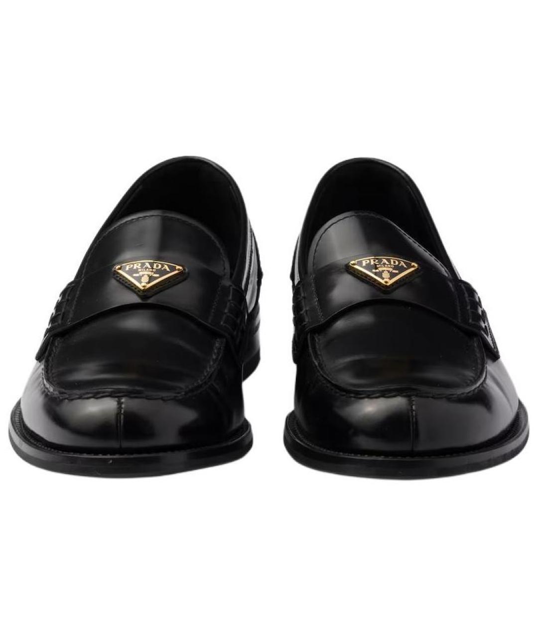 PRADA Черные кожаные лоферы, фото 4