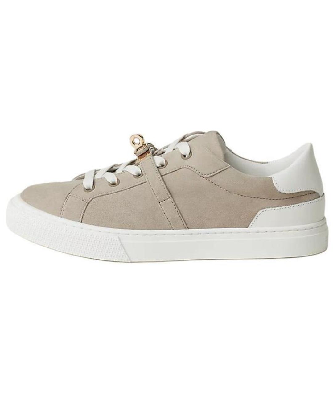 HERMES Бежевые кроссовки, фото 2