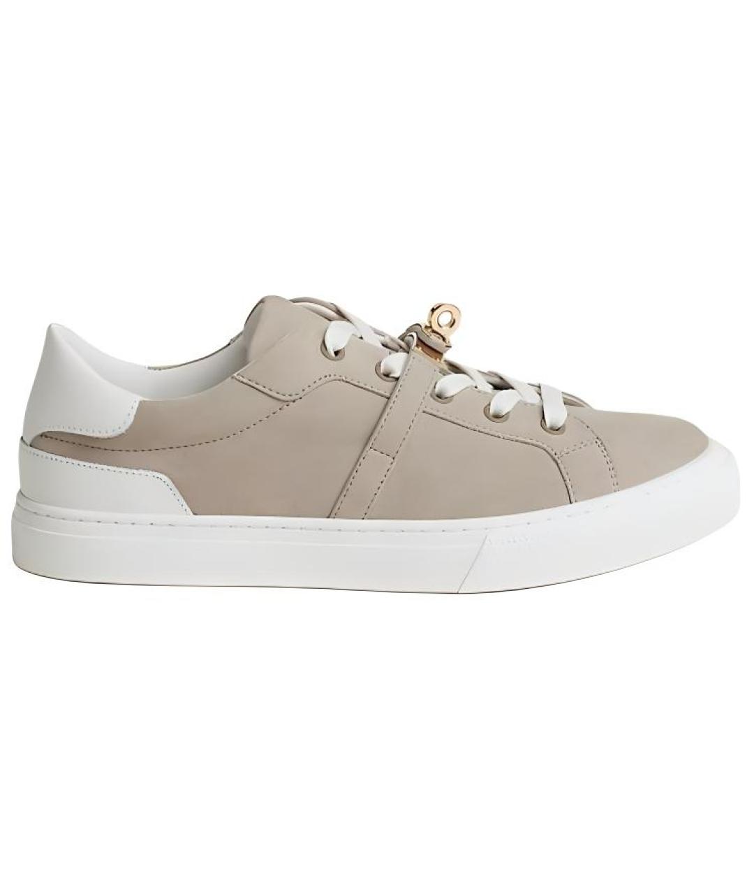 HERMES Бежевые кроссовки, фото 1