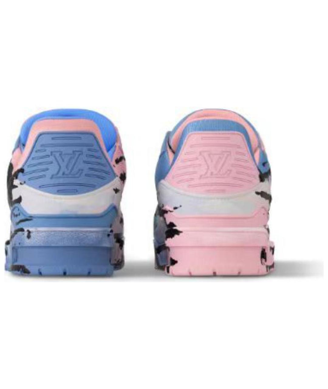 LOUIS VUITTON Розовые кожаные кроссовки, фото 5