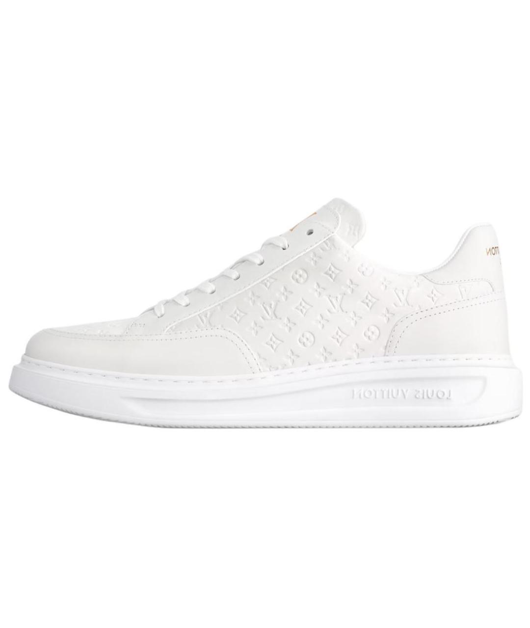 LOUIS VUITTON Белые кожаные низкие кроссовки / кеды, фото 2