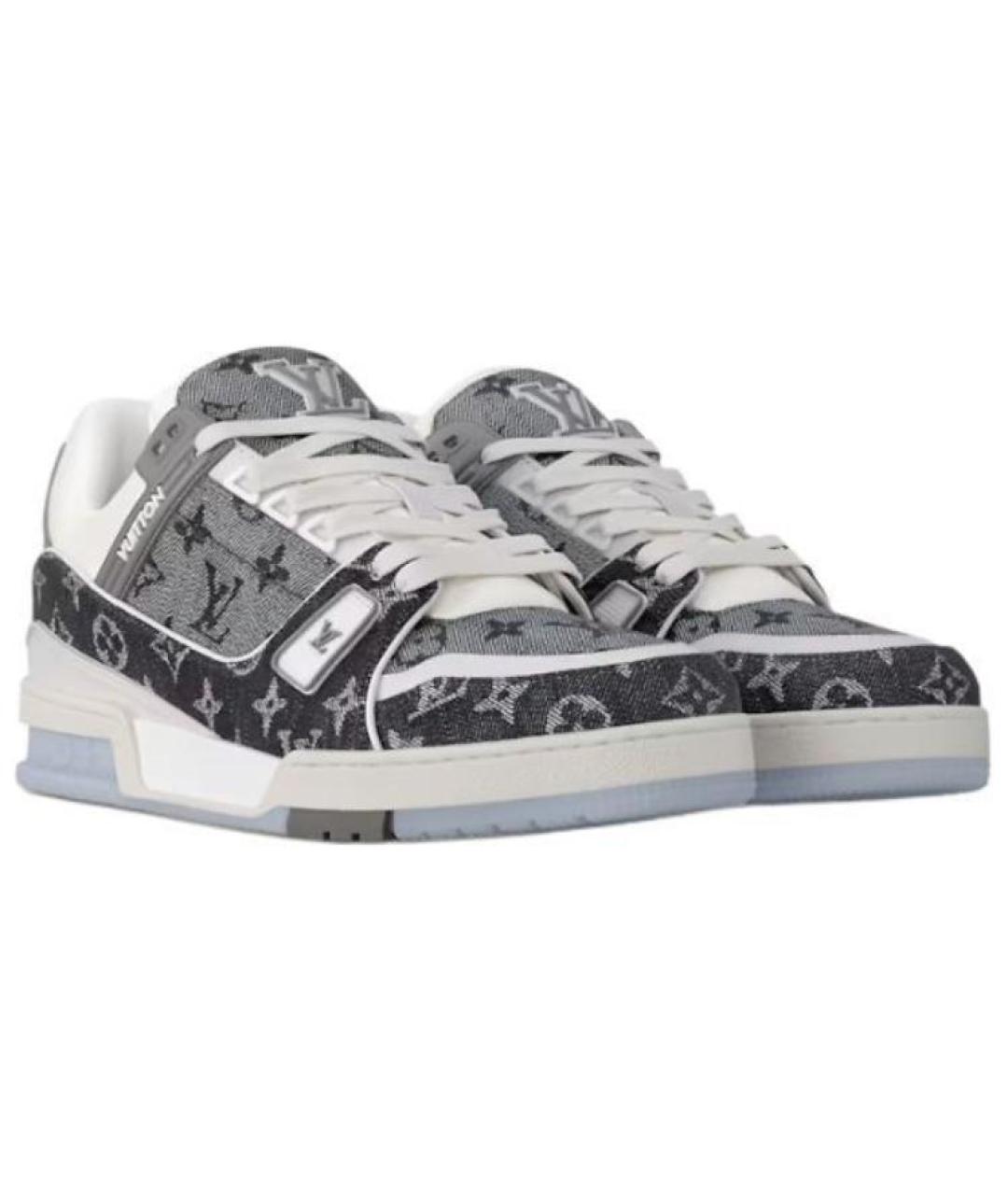 LOUIS VUITTON Серые текстильные кроссовки, фото 2