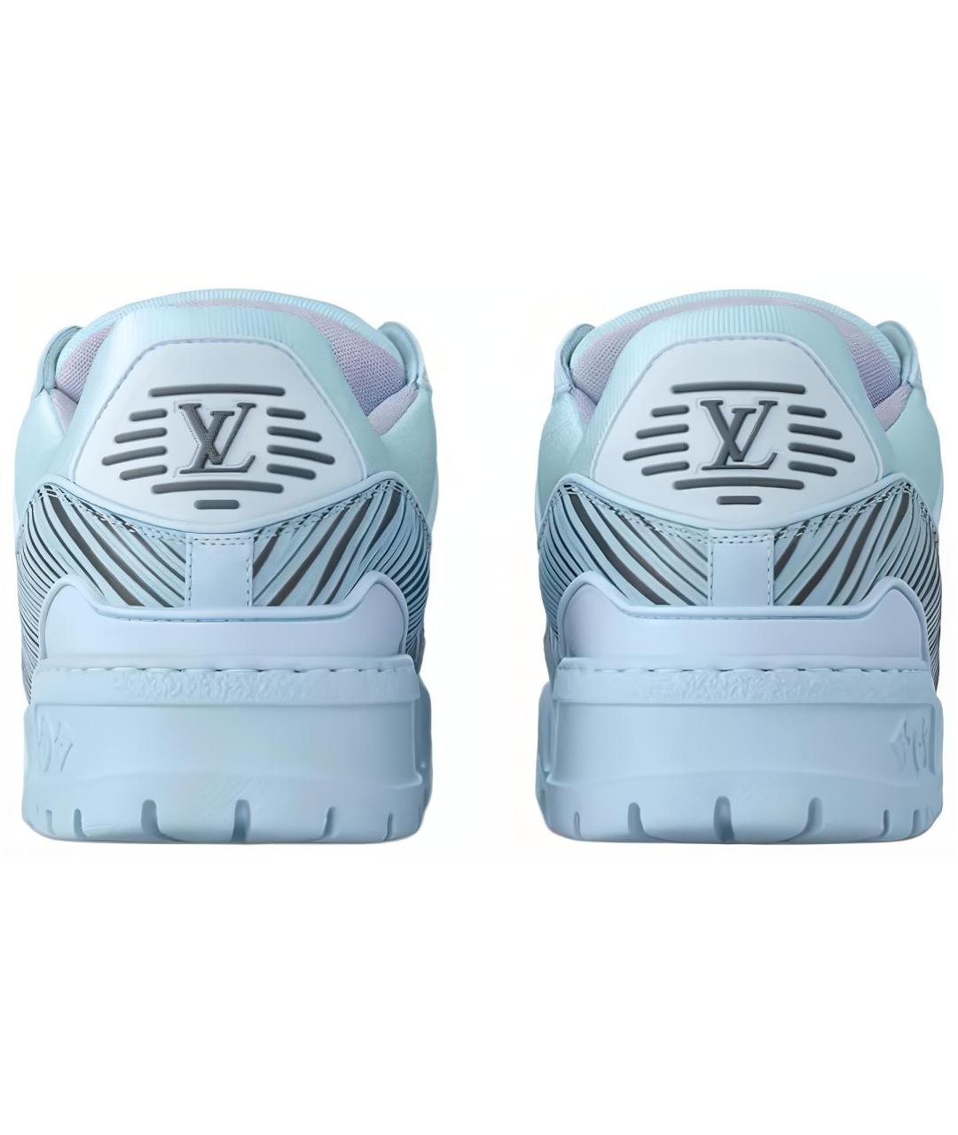 LOUIS VUITTON Голубые низкие кроссовки / кеды, фото 4