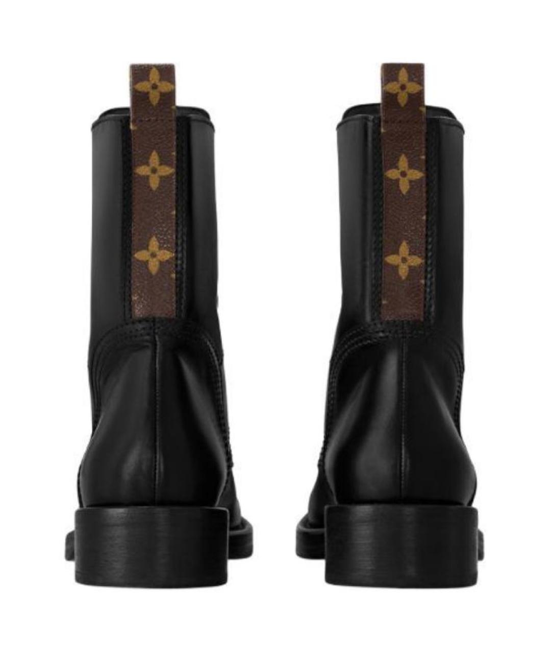 LOUIS VUITTON Черные кожаные ботинки, фото 5