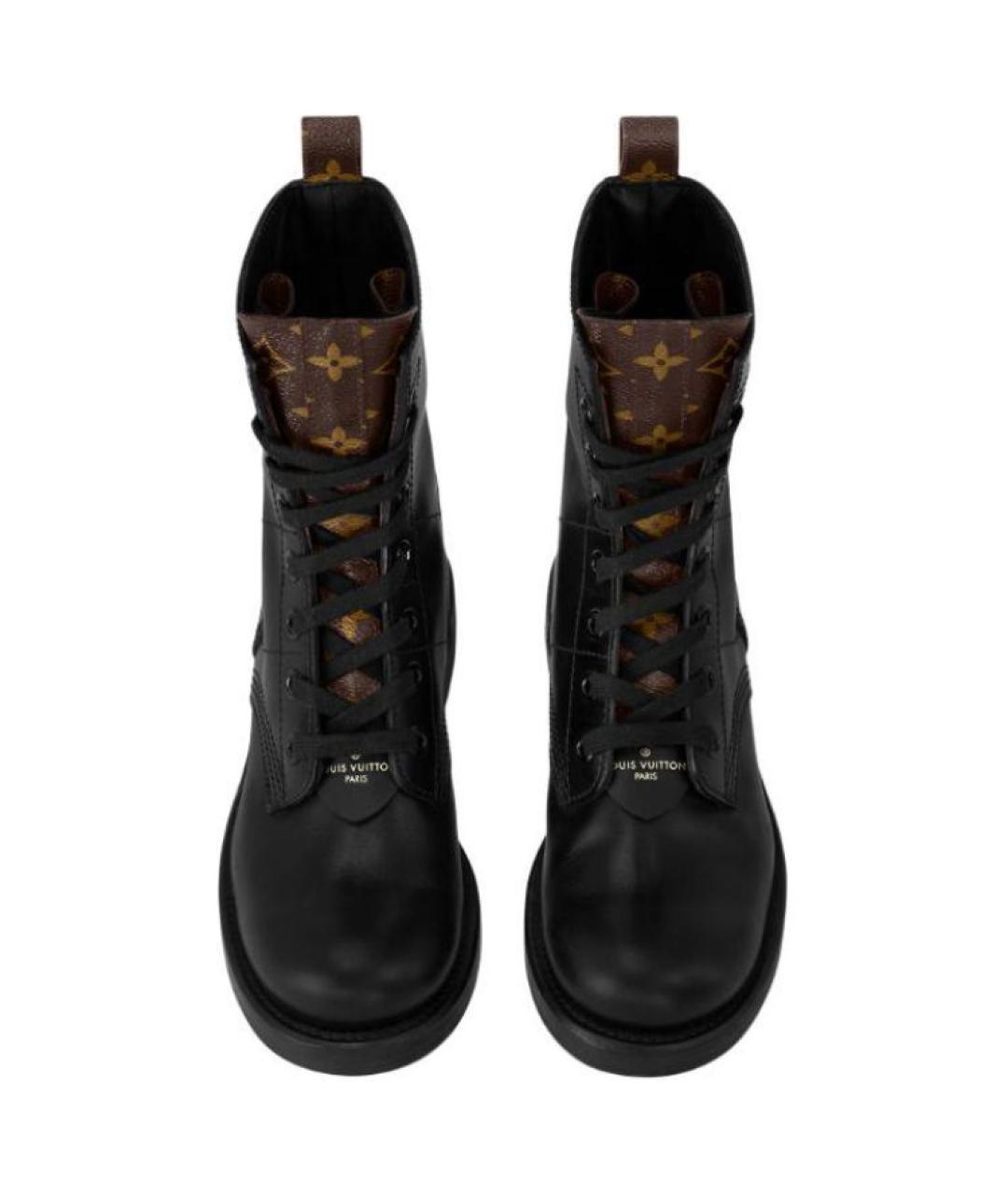LOUIS VUITTON Черные кожаные ботинки, фото 4