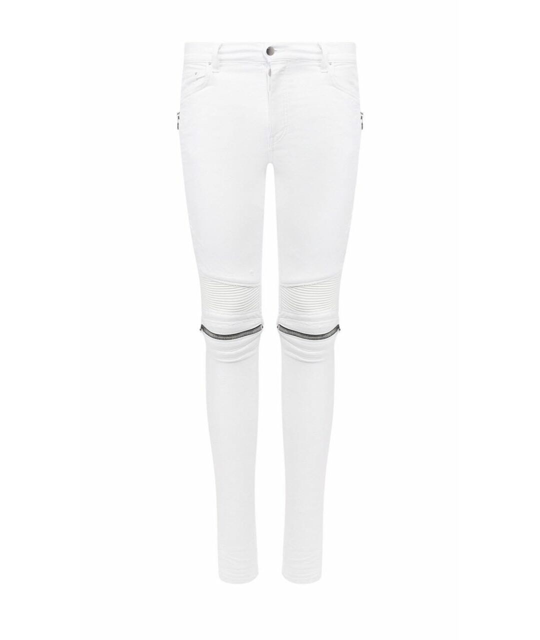 AMIRI Белые хлопко-эластановые джинсы скинни, фото 1