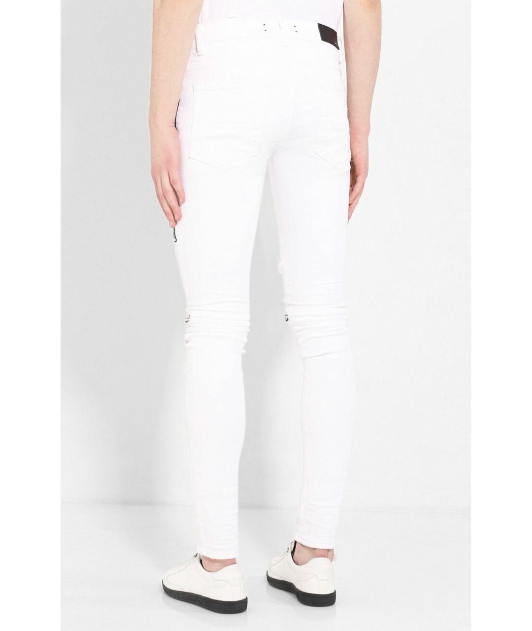 AMIRI Белые хлопко-эластановые джинсы скинни, фото 2