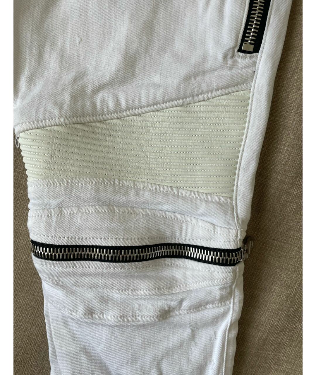AMIRI Белые хлопко-эластановые джинсы скинни, фото 5