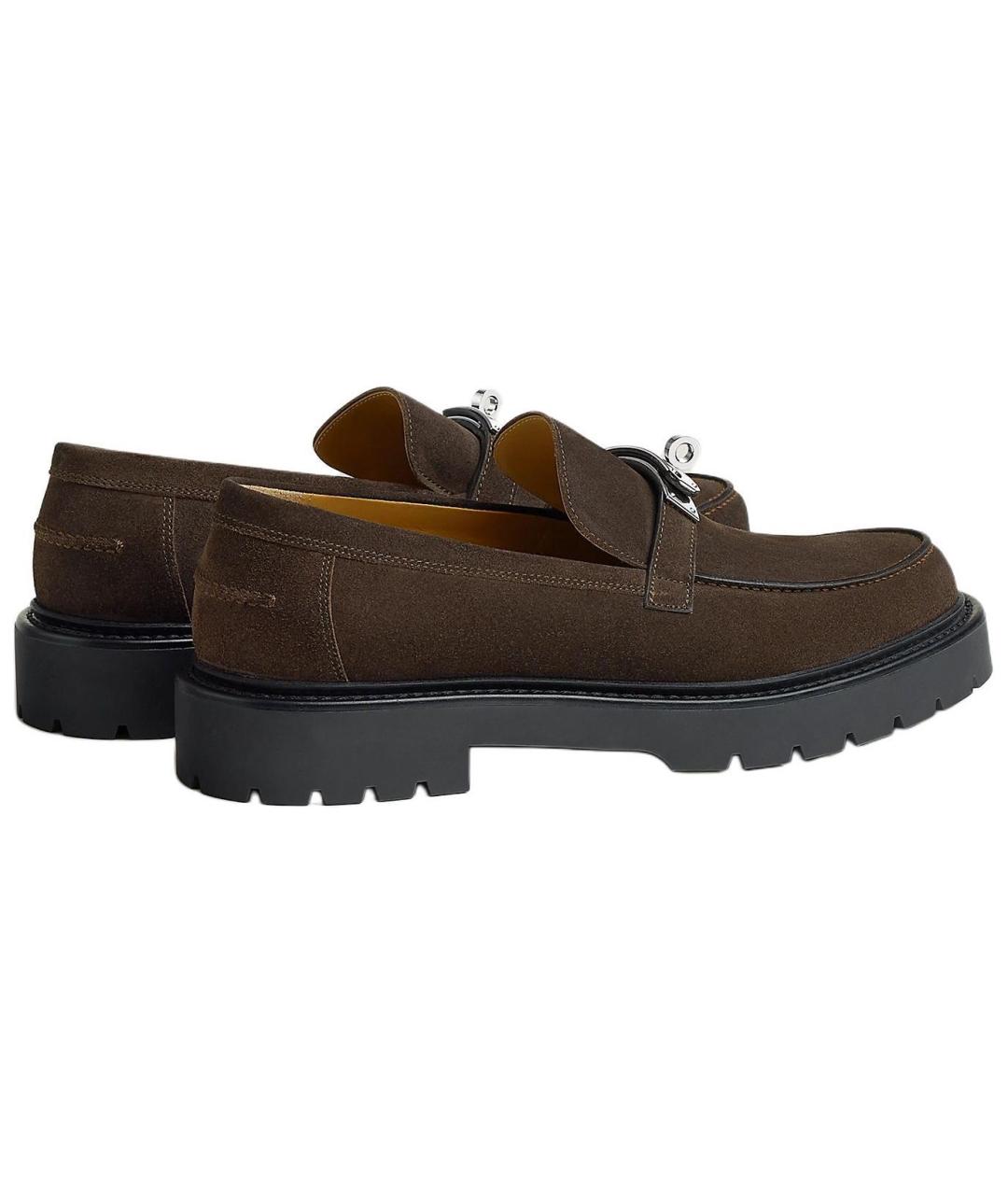 HERMES Коричневые лоферы, фото 3