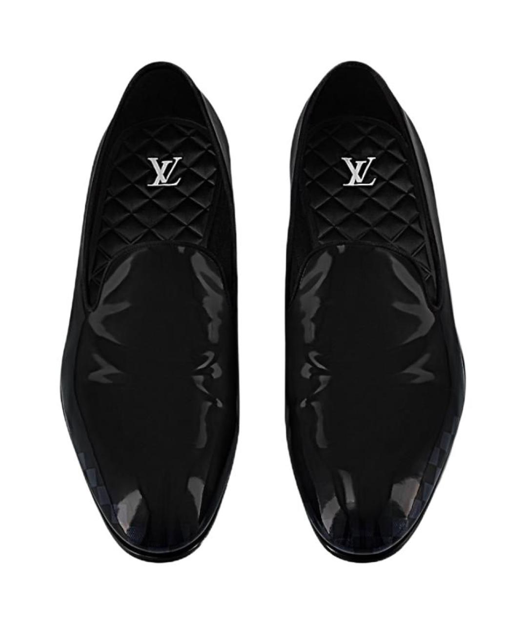 LOUIS VUITTON Черные кожаные лоферы, фото 4