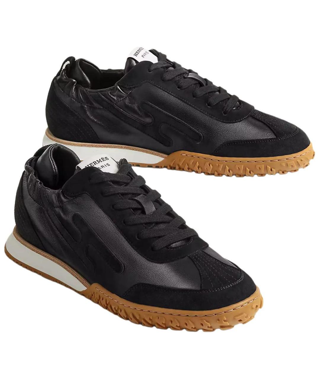 HERMES Черные кроссовки, фото 3