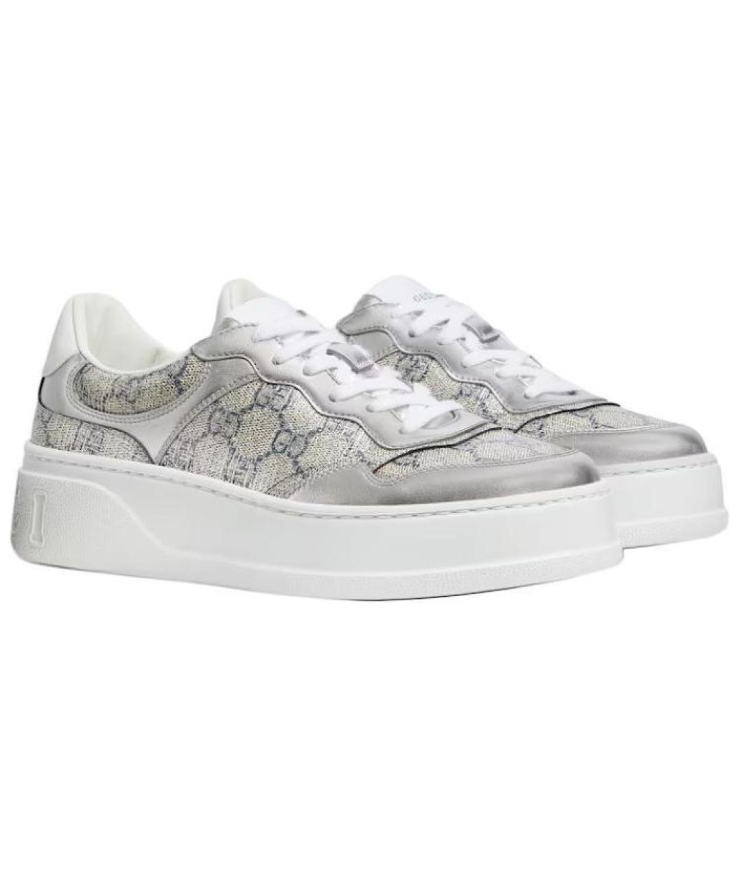 GUCCI Серебряные кроссовки, фото 3