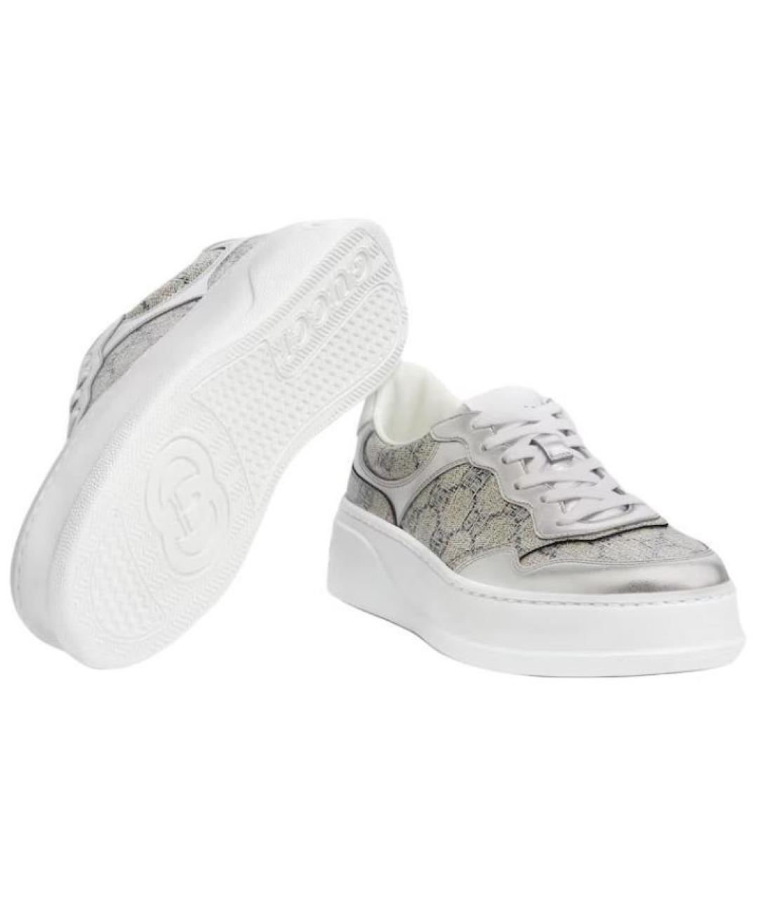 GUCCI Серебряные кроссовки, фото 6