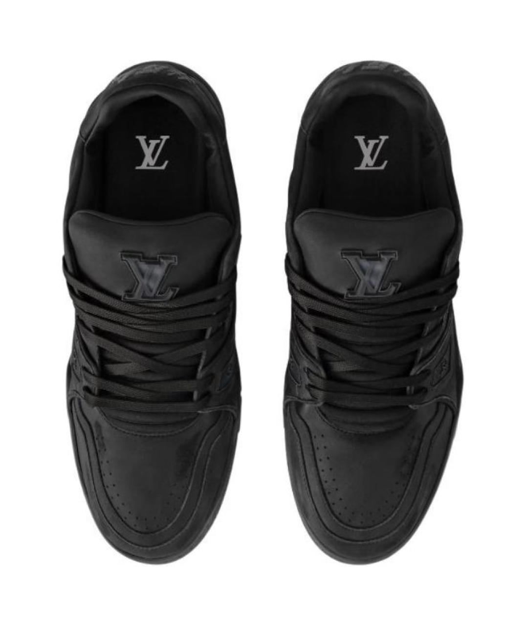 LOUIS VUITTON Черные текстильные низкие кроссовки / кеды, фото 4