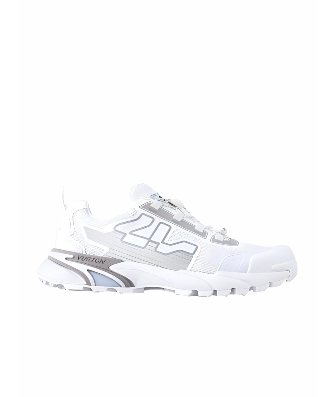 LOUIS VUITTON Белые кожаные низкие кроссовки / кеды, фото 1