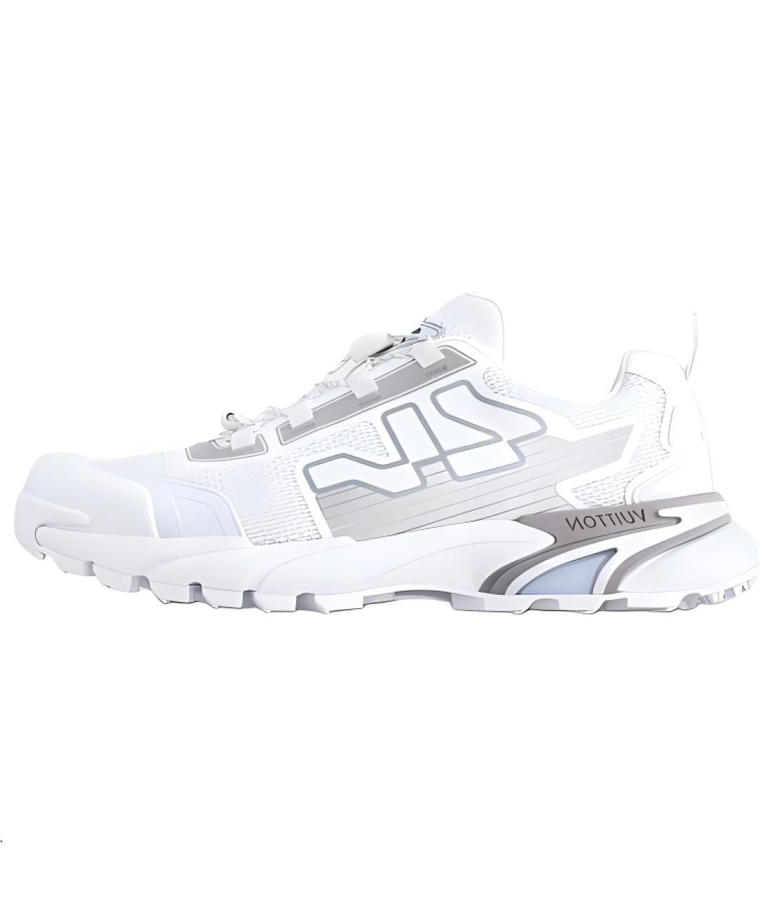 LOUIS VUITTON Белые кожаные низкие кроссовки / кеды, фото 5