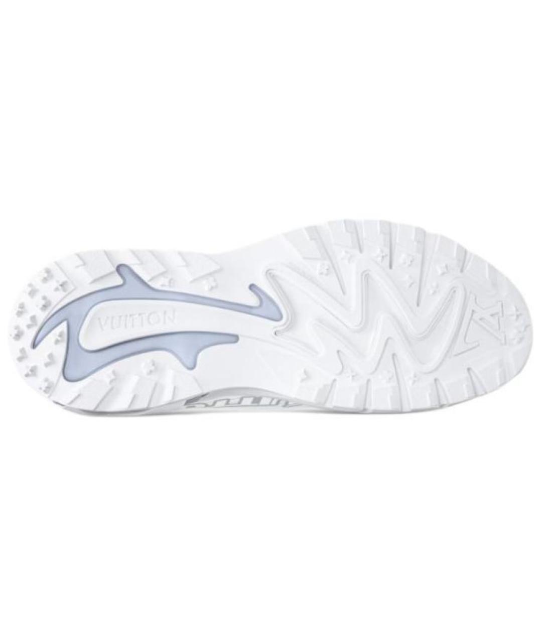LOUIS VUITTON Белые кожаные низкие кроссовки / кеды, фото 4