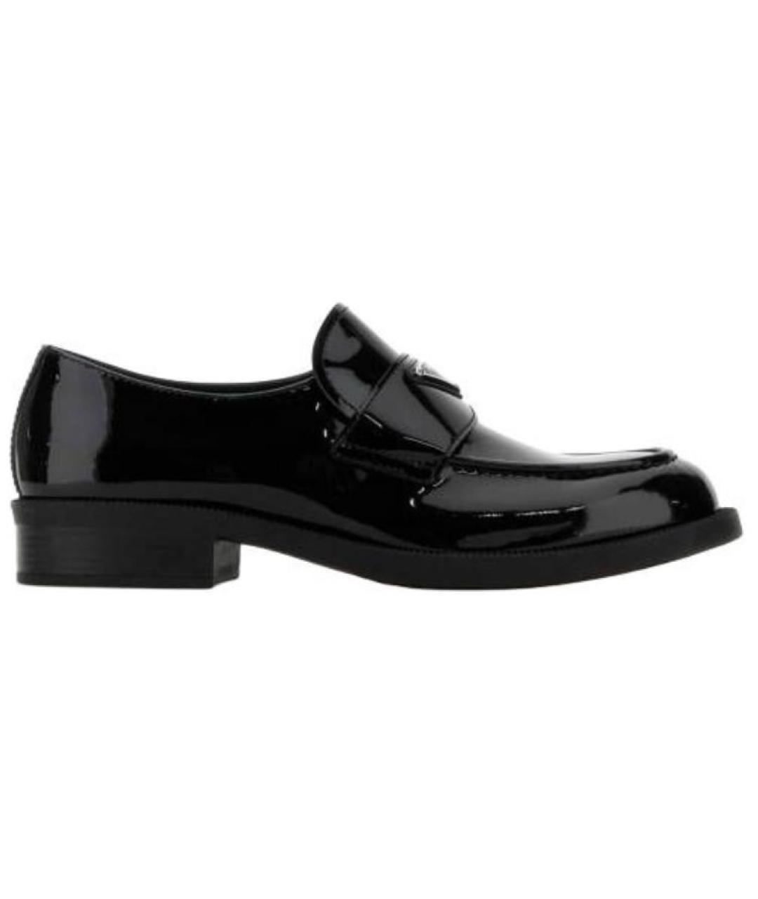 PRADA Черные кожаные лоферы, фото 1