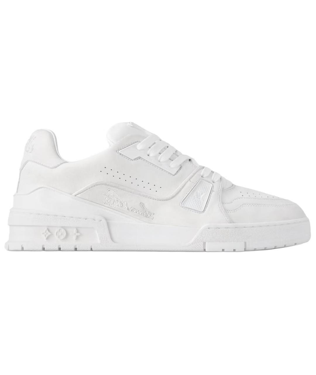 LOUIS VUITTON Белые кожаные кроссовки, фото 1