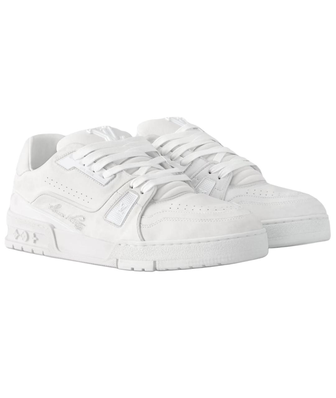 LOUIS VUITTON Белые кожаные кроссовки, фото 3