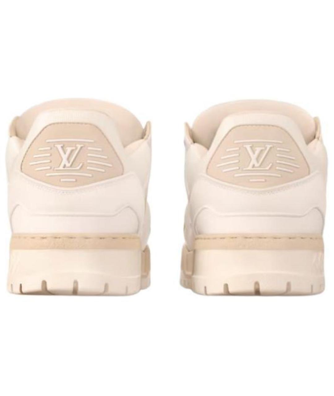 LOUIS VUITTON Розовые кожаные низкие кроссовки / кеды, фото 5