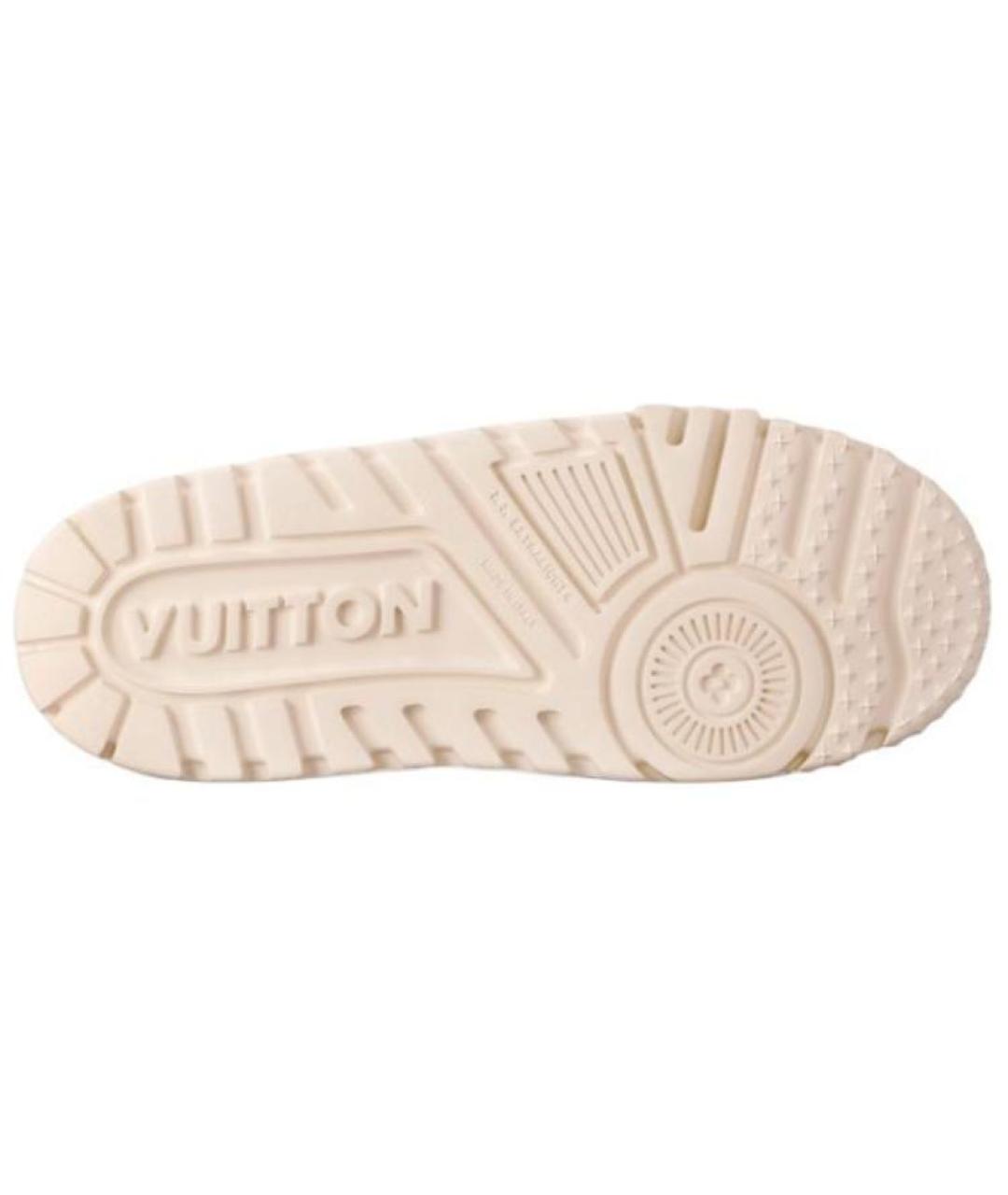 LOUIS VUITTON Розовые кожаные низкие кроссовки / кеды, фото 6