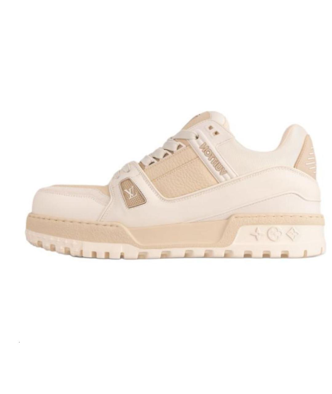 LOUIS VUITTON Розовые кожаные низкие кроссовки / кеды, фото 7