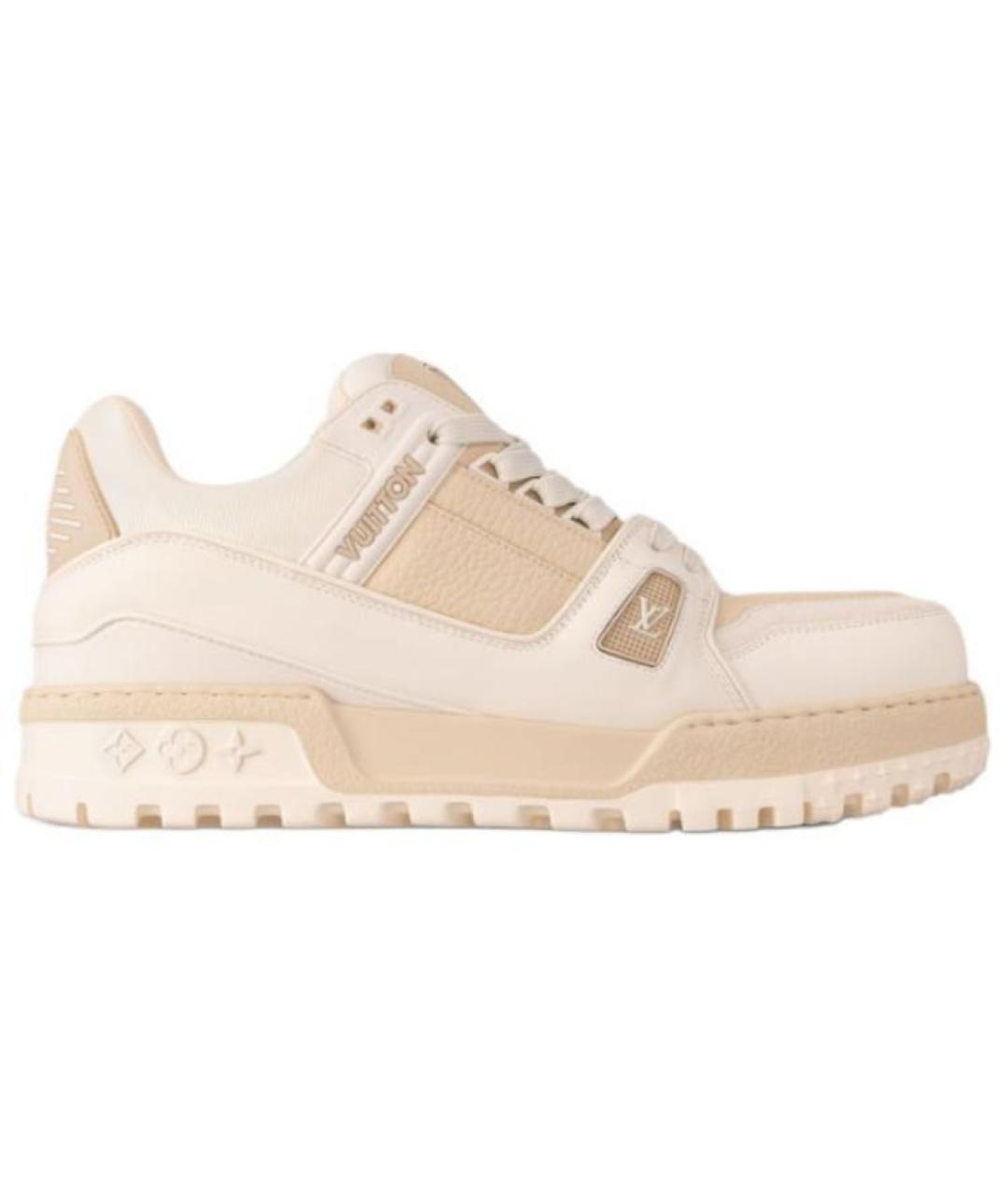 LOUIS VUITTON Розовые кожаные низкие кроссовки / кеды, фото 2