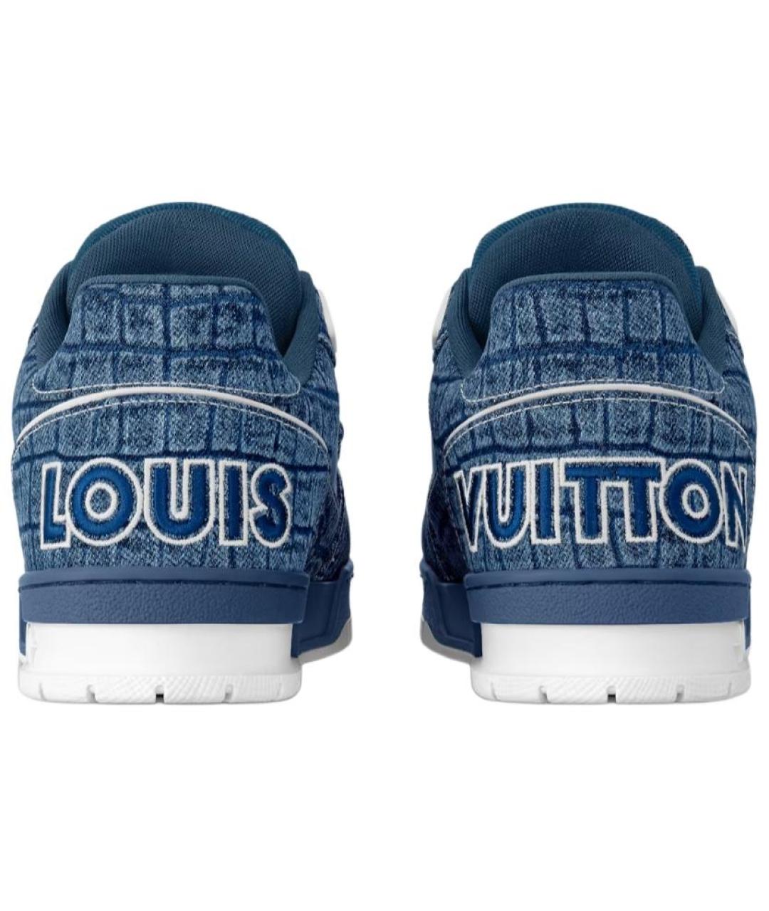 LOUIS VUITTON Синие низкие кроссовки / кеды, фото 5