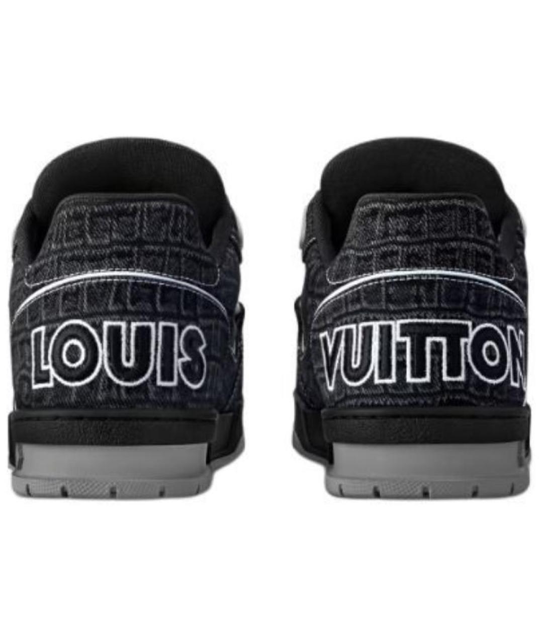 LOUIS VUITTON Черные низкие кроссовки / кеды, фото 4