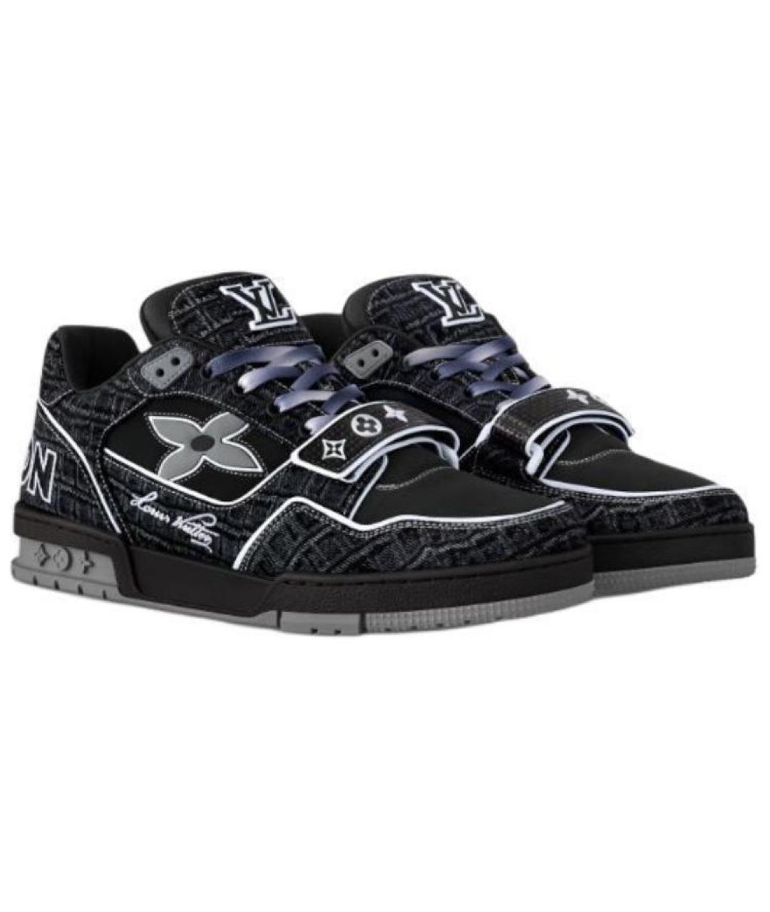 LOUIS VUITTON Черные низкие кроссовки / кеды, фото 3