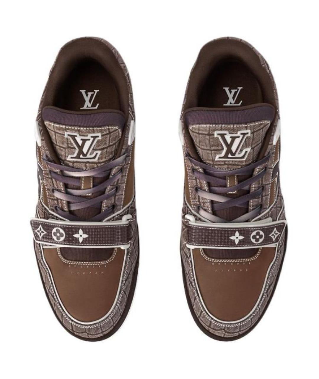 LOUIS VUITTON Коричневые низкие кроссовки / кеды, фото 4