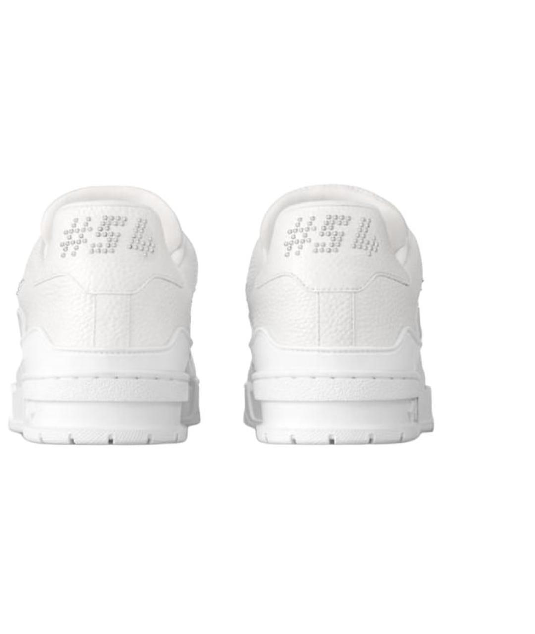 LOUIS VUITTON Белые кожаные низкие кроссовки / кеды, фото 5