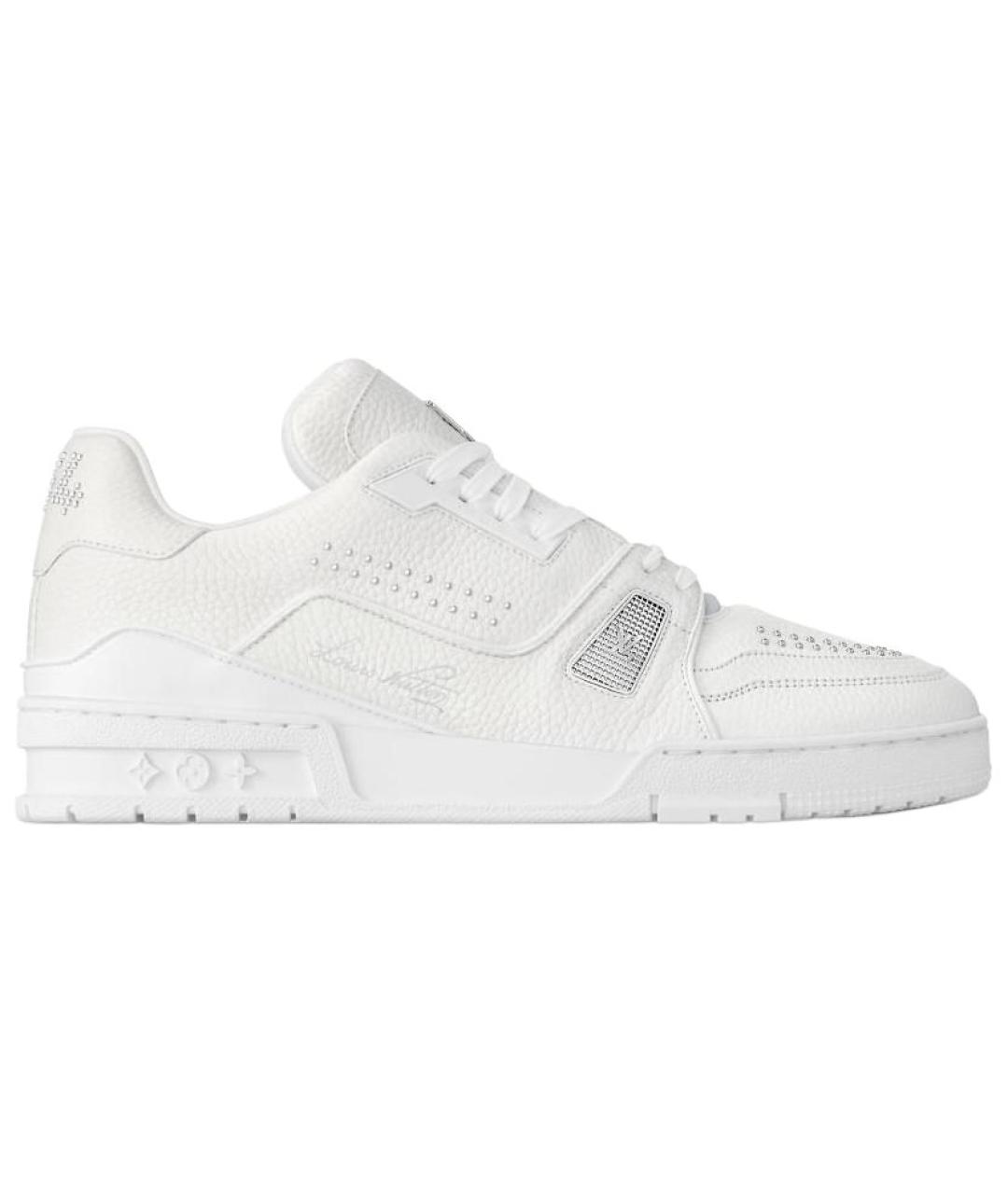 LOUIS VUITTON Белые кожаные низкие кроссовки / кеды, фото 2