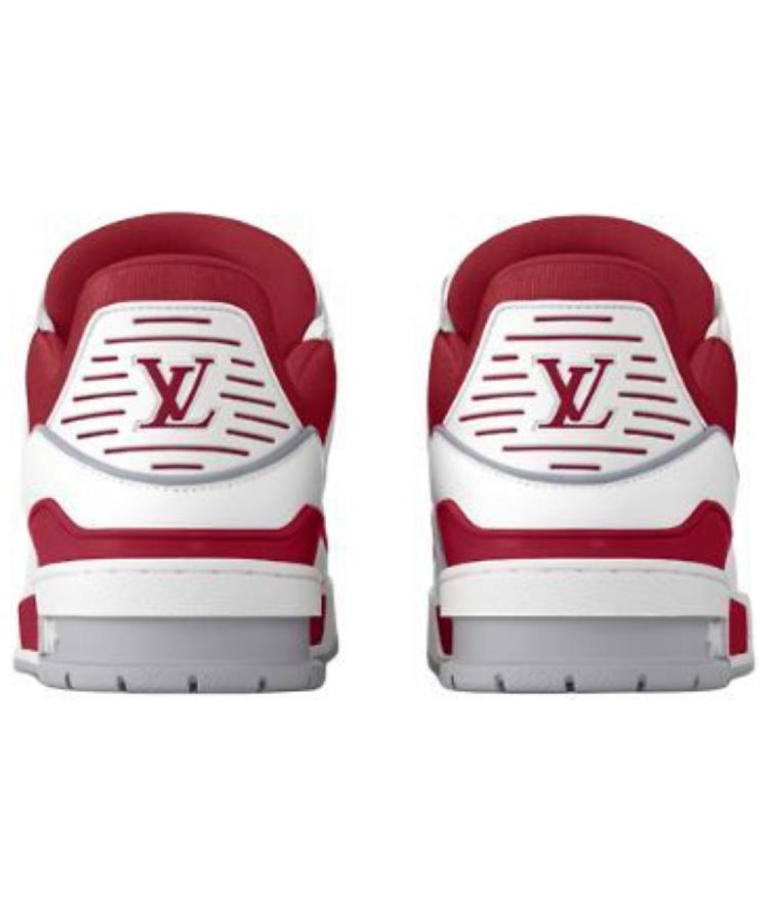 LOUIS VUITTON Красные кожаные низкие кроссовки / кеды, фото 5