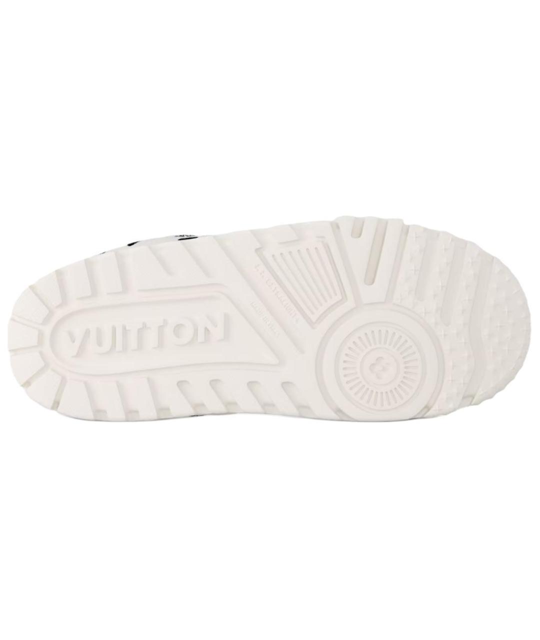LOUIS VUITTON Белые кожаные низкие кроссовки / кеды, фото 6