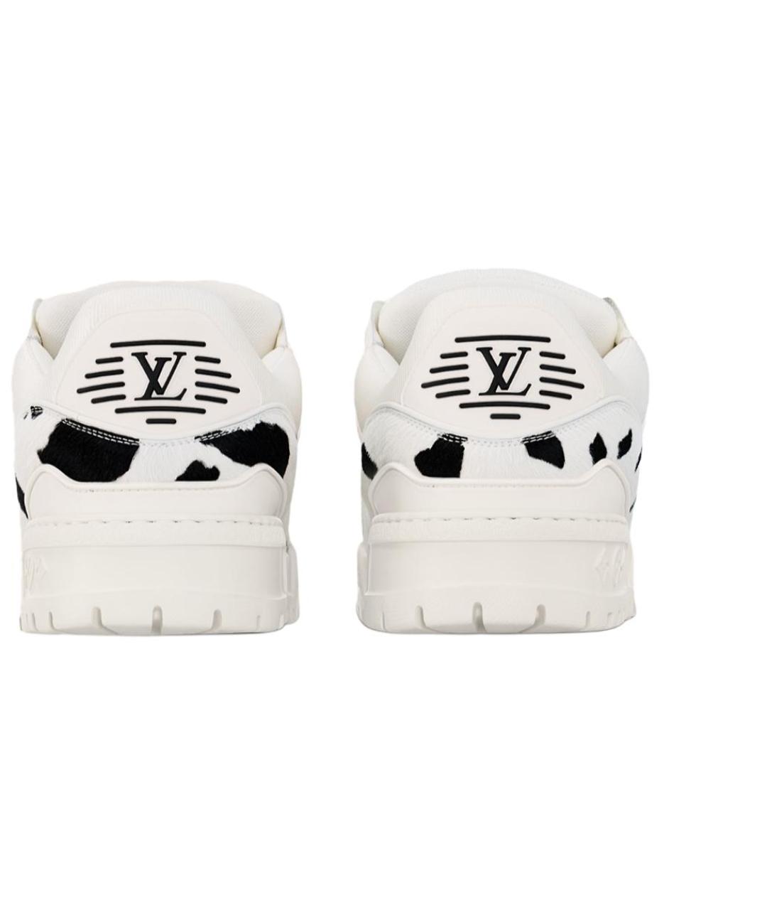 LOUIS VUITTON Белые кожаные низкие кроссовки / кеды, фото 4