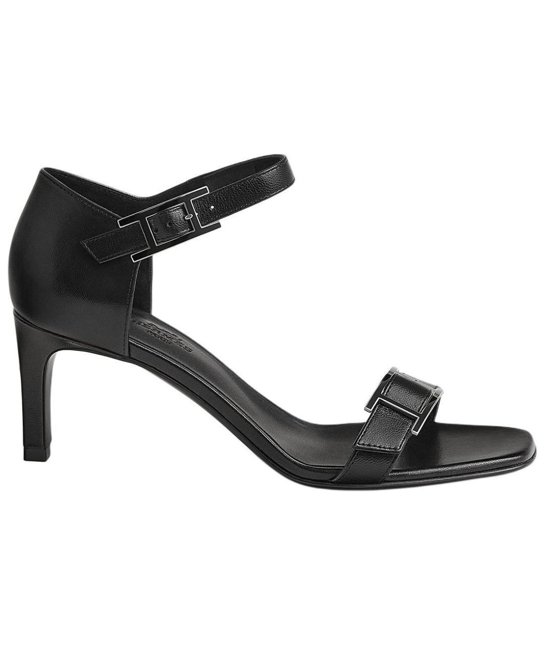 HERMES Черные сандалии, фото 3