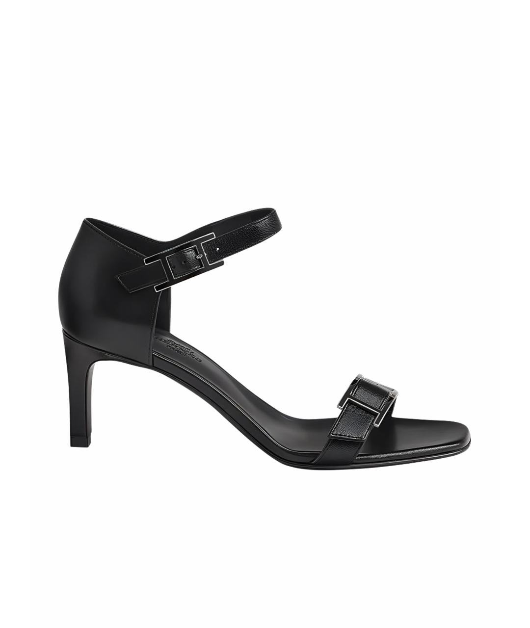 HERMES Черные сандалии, фото 1