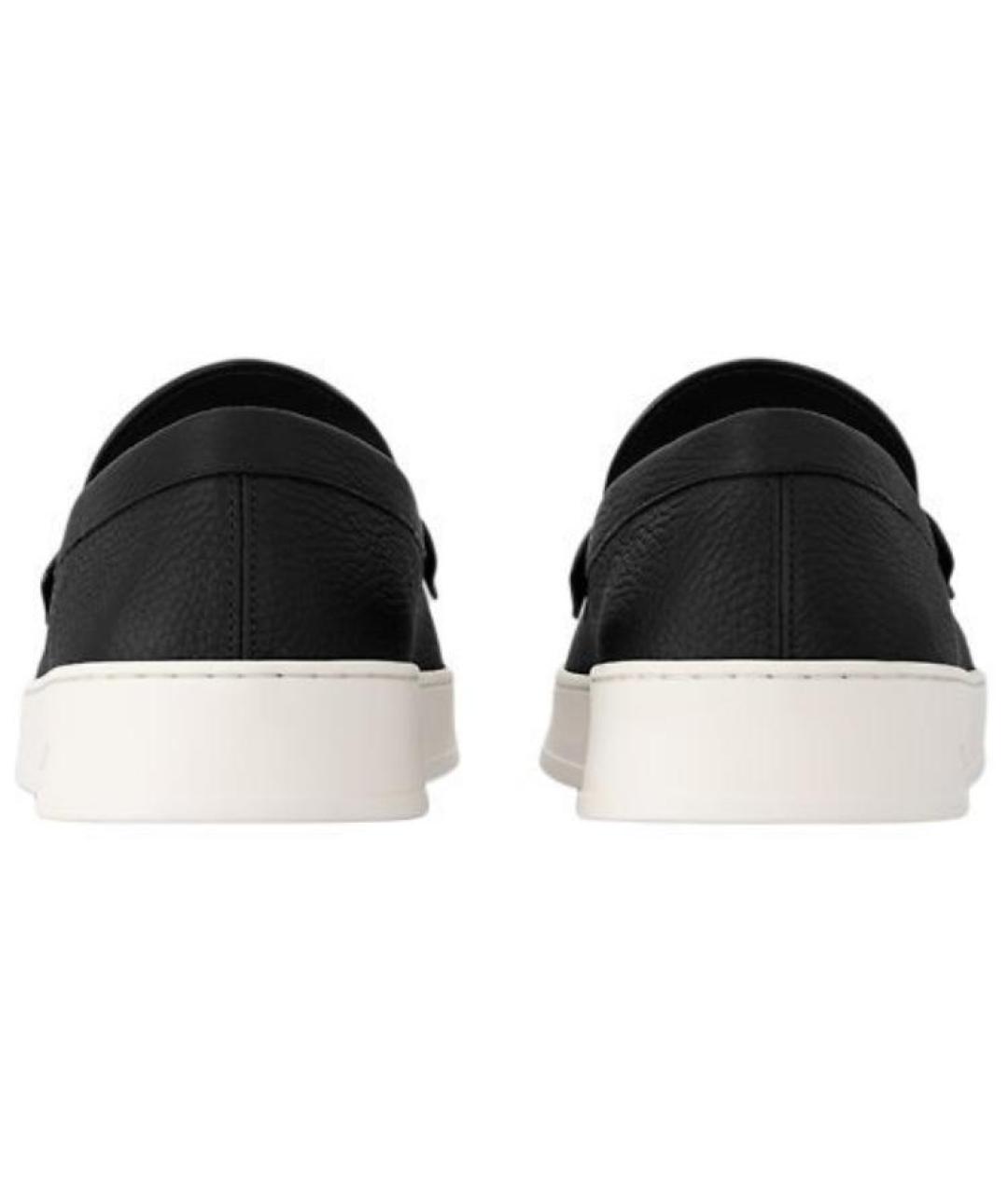 LOUIS VUITTON Черные кожаные слипоны, фото 5