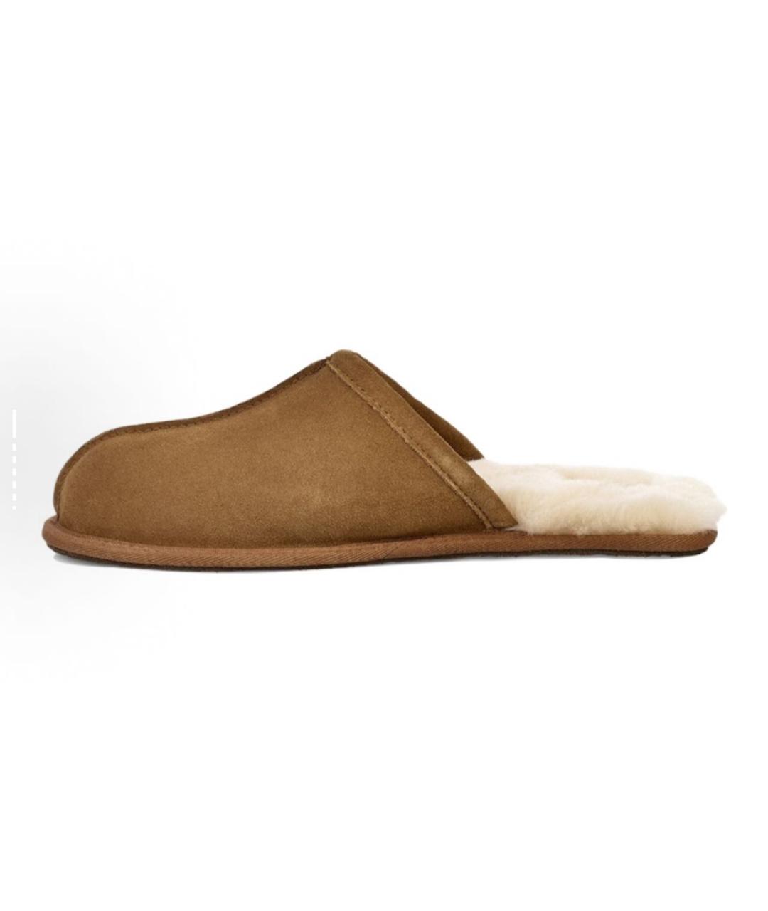 UGG AUSTRALIA Коричневые замшевые шлепанцы, фото 2