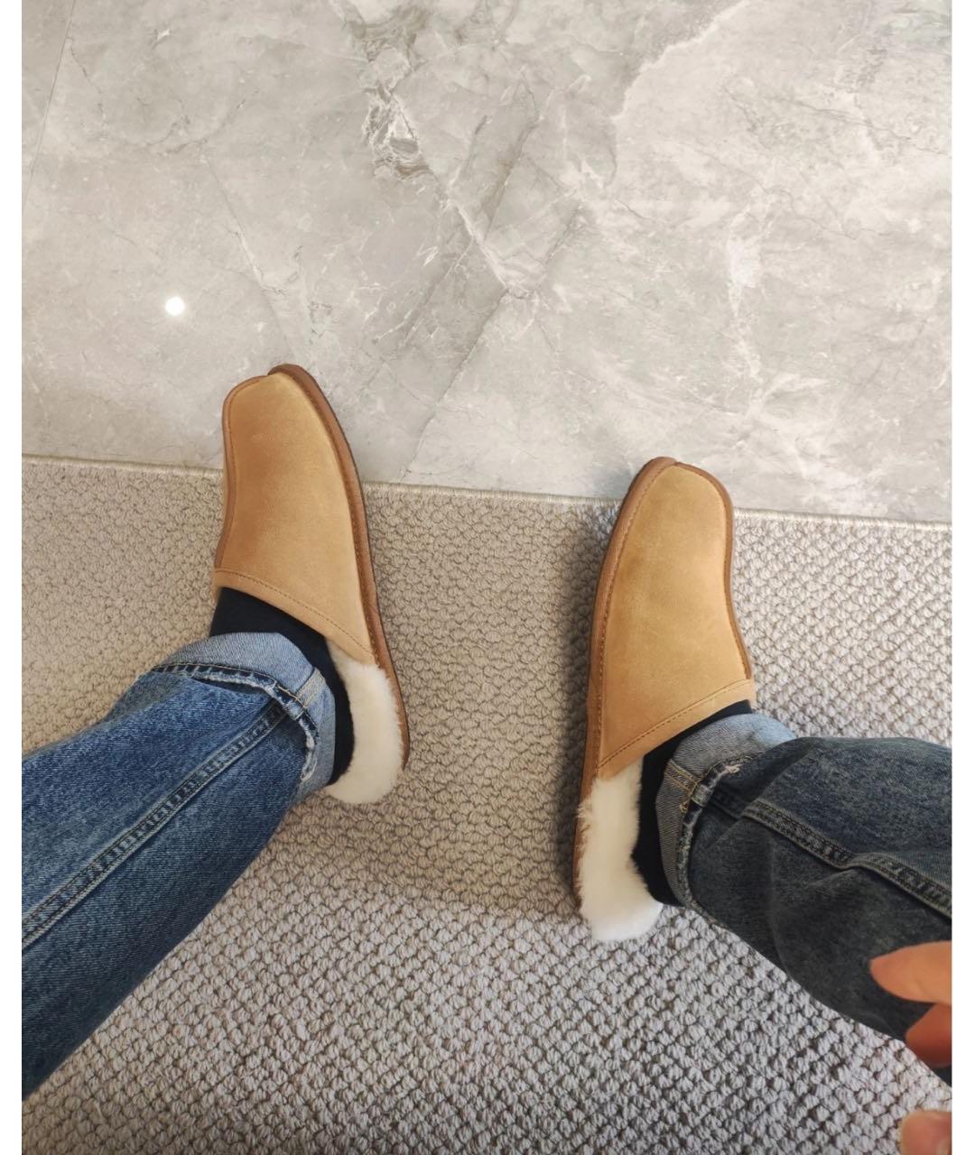 UGG AUSTRALIA Коричневые замшевые шлепанцы, фото 8